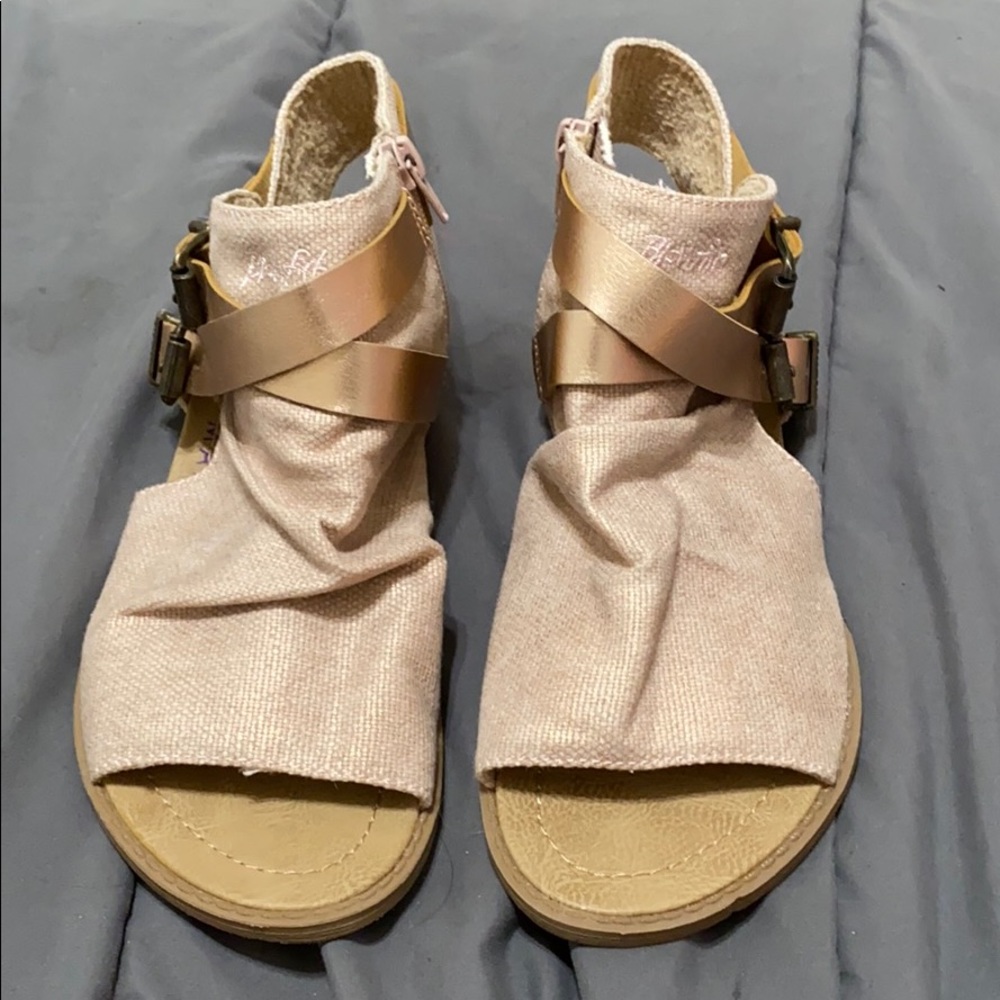 Rose gold sandals